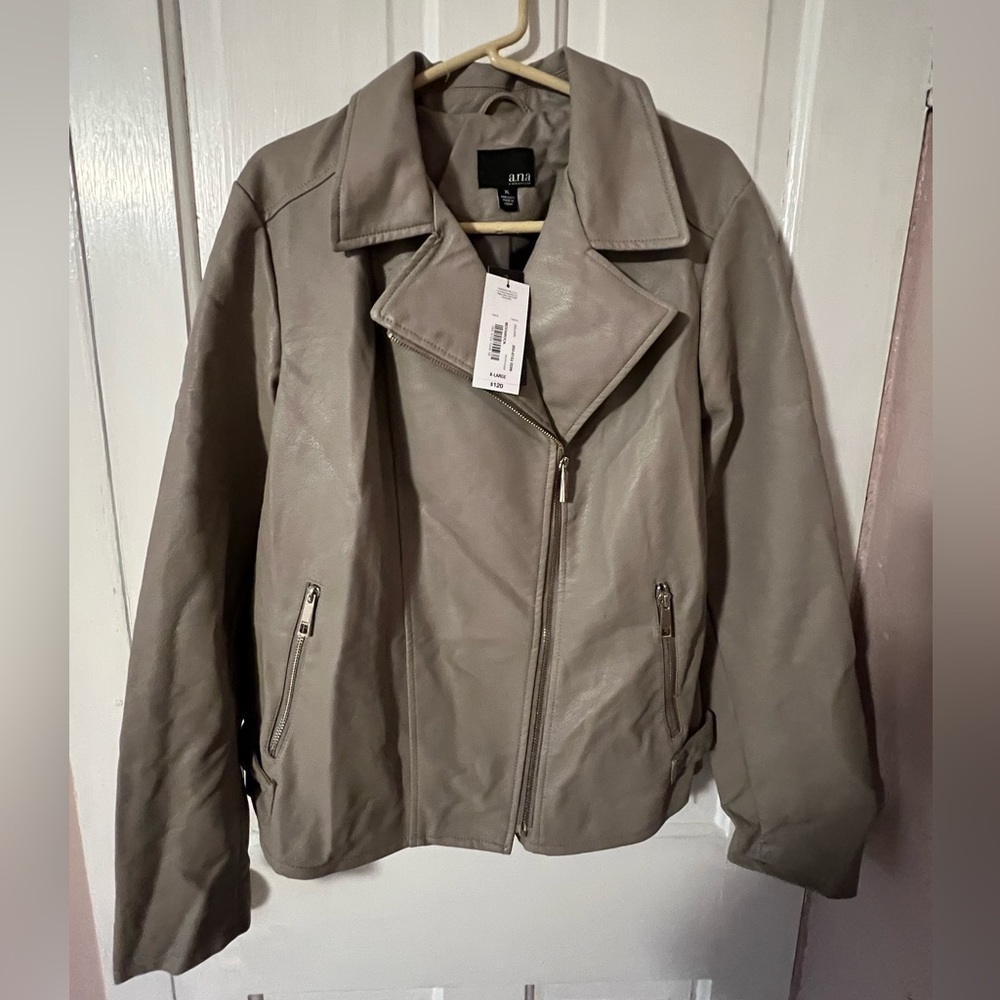 NWT a.n.a. faux leather jacket in size XL
